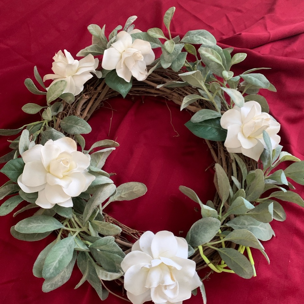 Floral Wreath with White Roses